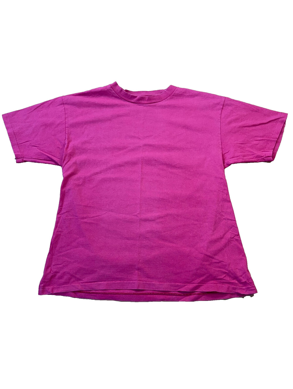 VTG Hanes HerWay Pink Blank Minimalist T-Shirt USA Made 100% Cotton Women's Sz M